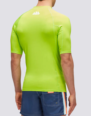 Short Sleeve Rash Guard Neon Yellow Green