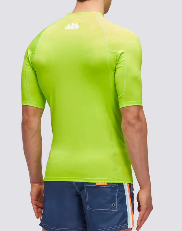 Short Sleeve Rash Guard Neon Yellow Green