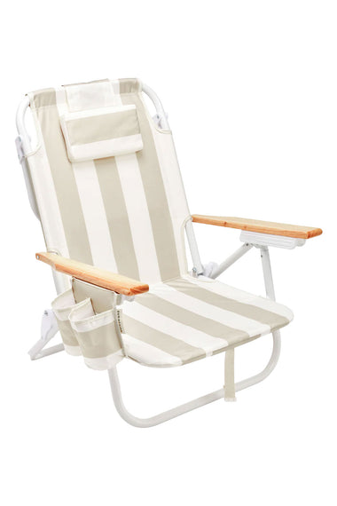 Deluxe Beach Chair Oyster Stripe
