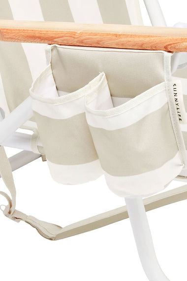 Deluxe Beach Chair Oyster Stripe