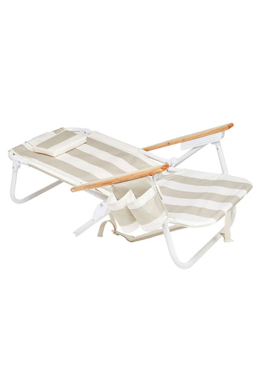 Deluxe Beach Chair Oyster Stripe