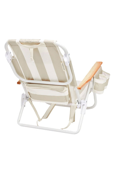 Deluxe Beach Chair Oyster Stripe