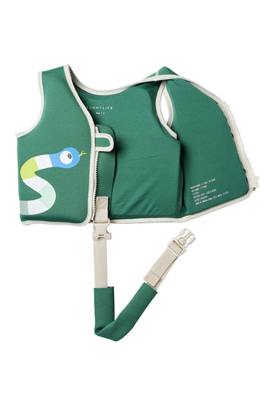 Kids Swim Vest Into The Jungle Green