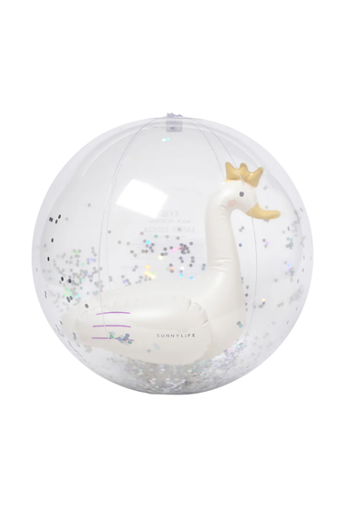 3D Inflatable Beach Ball Princess Swan Multi