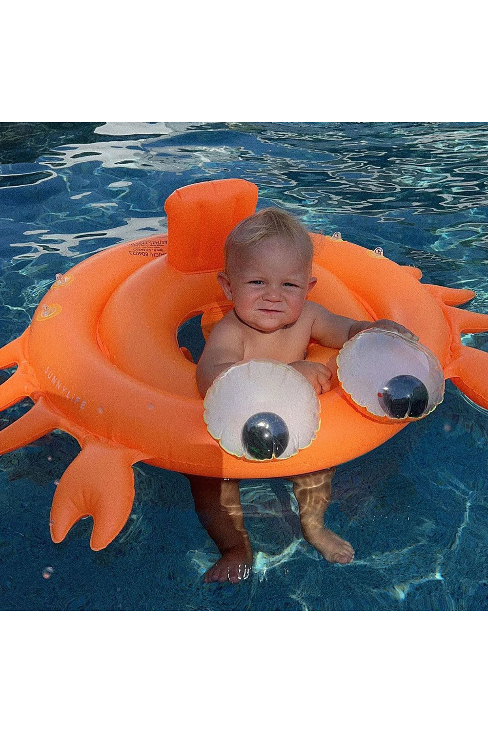 Load image into Gallery viewer, Baby Float Sonny The Sea Creature Neon Orange
