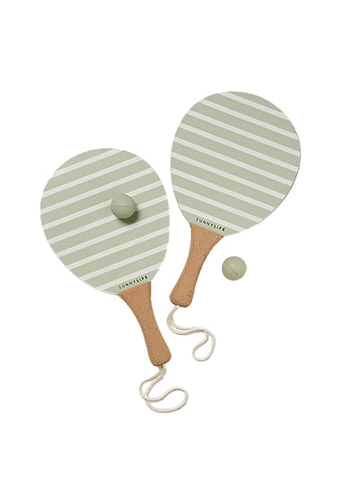 Vintage Beach Paddles La Palma Sage Stripe - Beach Toy