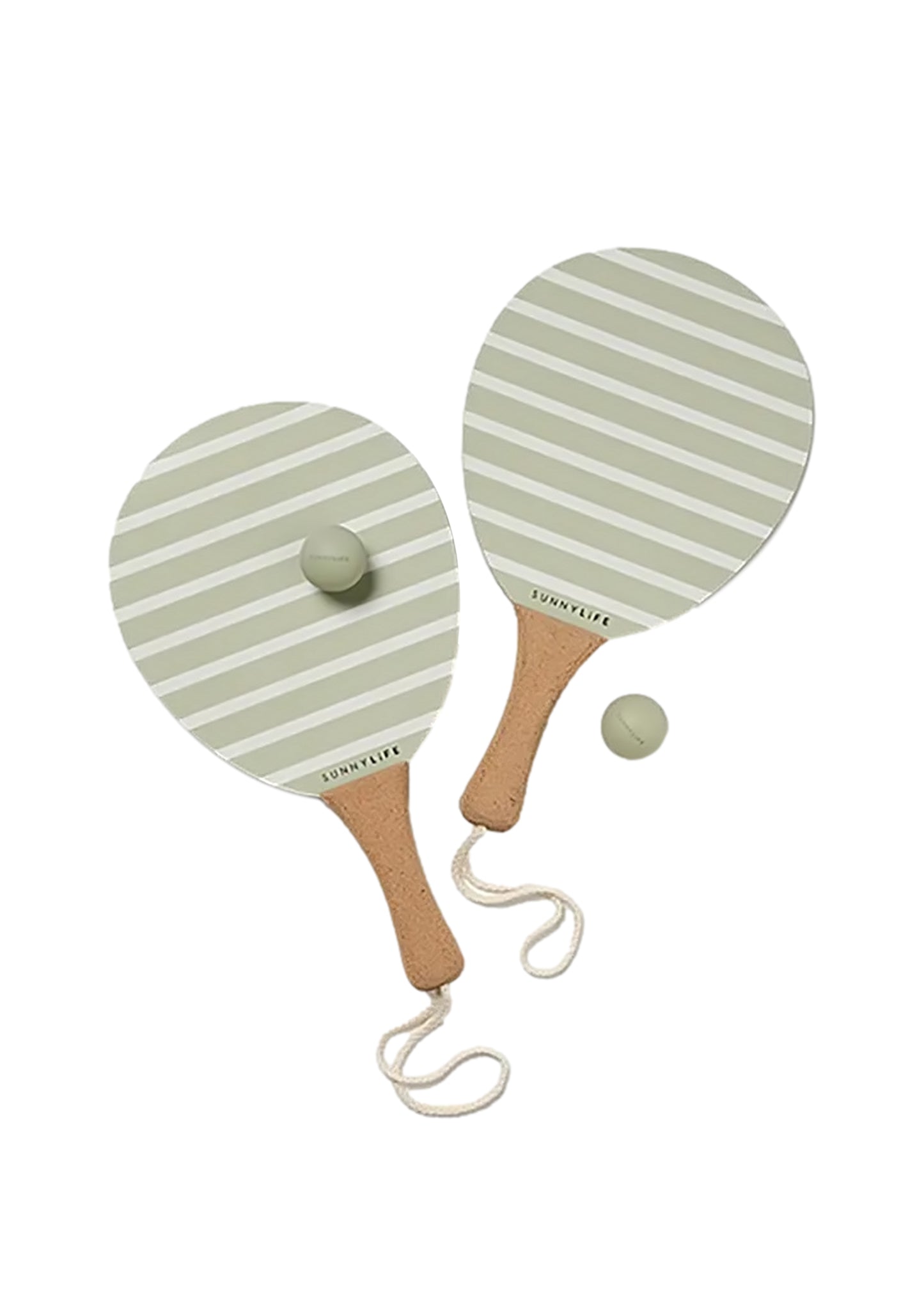 Load image into Gallery viewer, Vintage Beach Paddles La Palma Sage Stripe - Beach Toy
