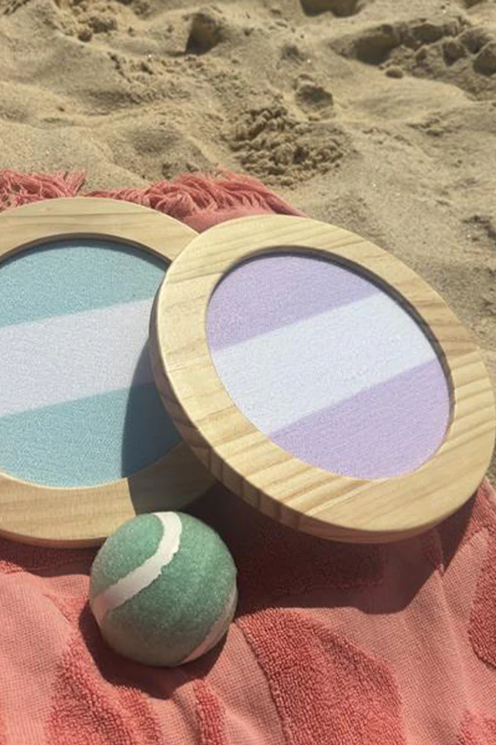Load image into Gallery viewer, Catch Ball Set Rio Sun Pastel Aqua and Lilac
