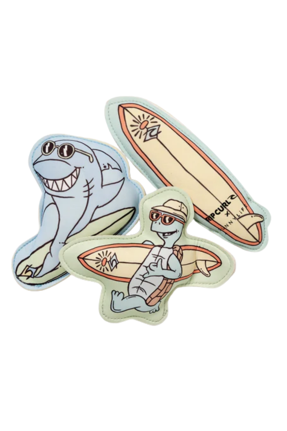 Load image into Gallery viewer, Dive Buddies Shred Turtle Aqua Set of 3
