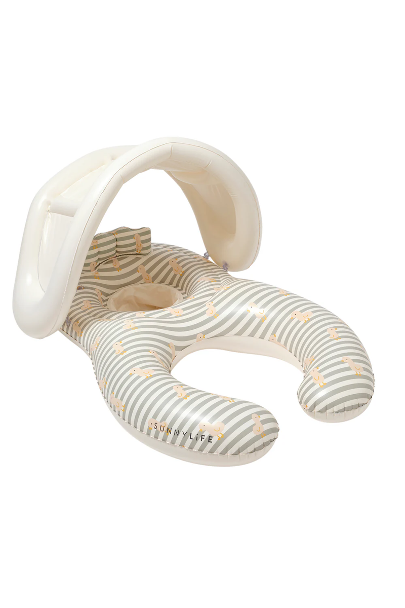 Float Together Baby Seat Duck Sage Stripe