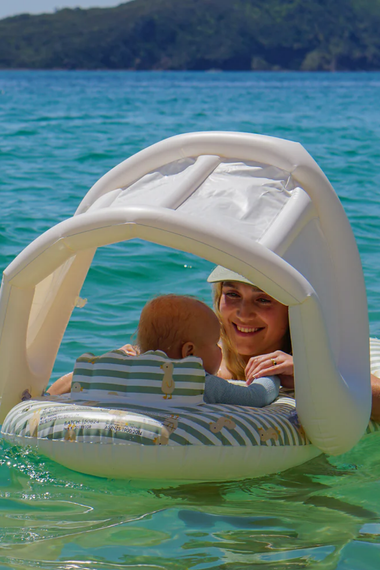 Float Together Baby Seat Duck Sage Stripe
