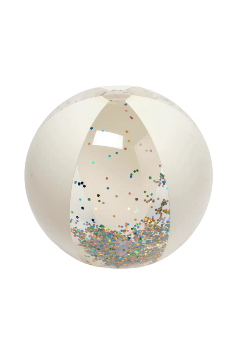 Inflatable Beach Ball Cotton Candy Glitter