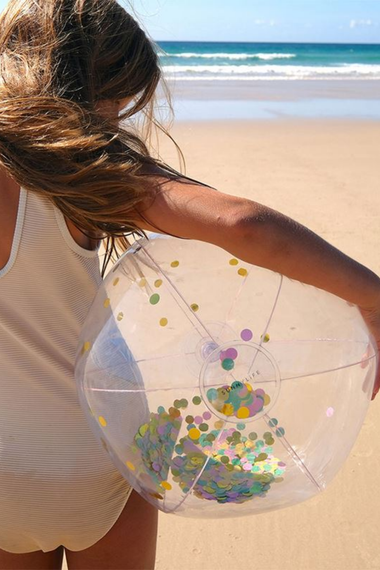 Inflatable Beach Ball Confetti Multi