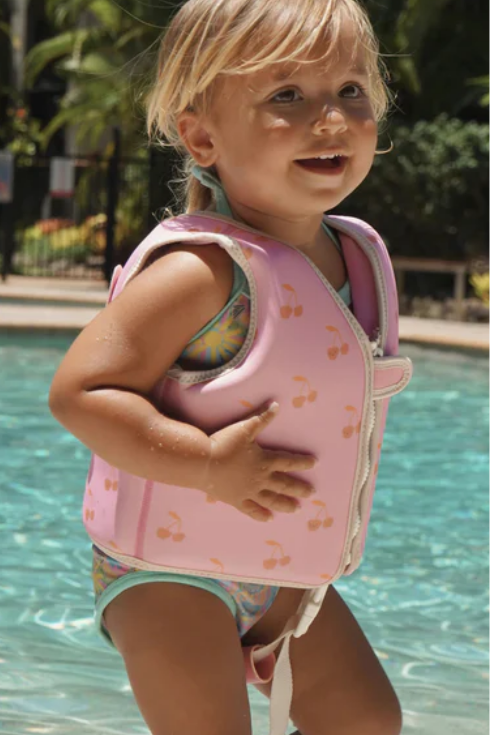 Load image into Gallery viewer, Kids Swim Vest Cotton Candy Cherry
