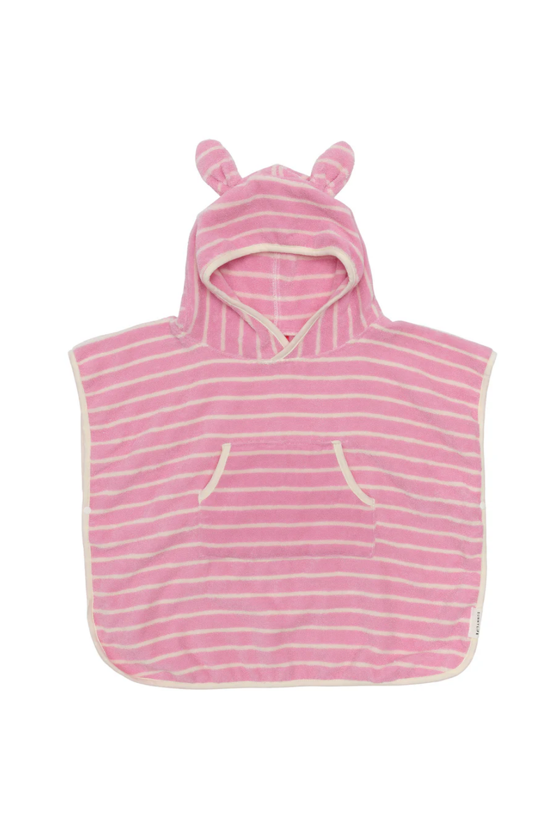 Kids Character Hooded Towel Cotton Candy Pink Stripe