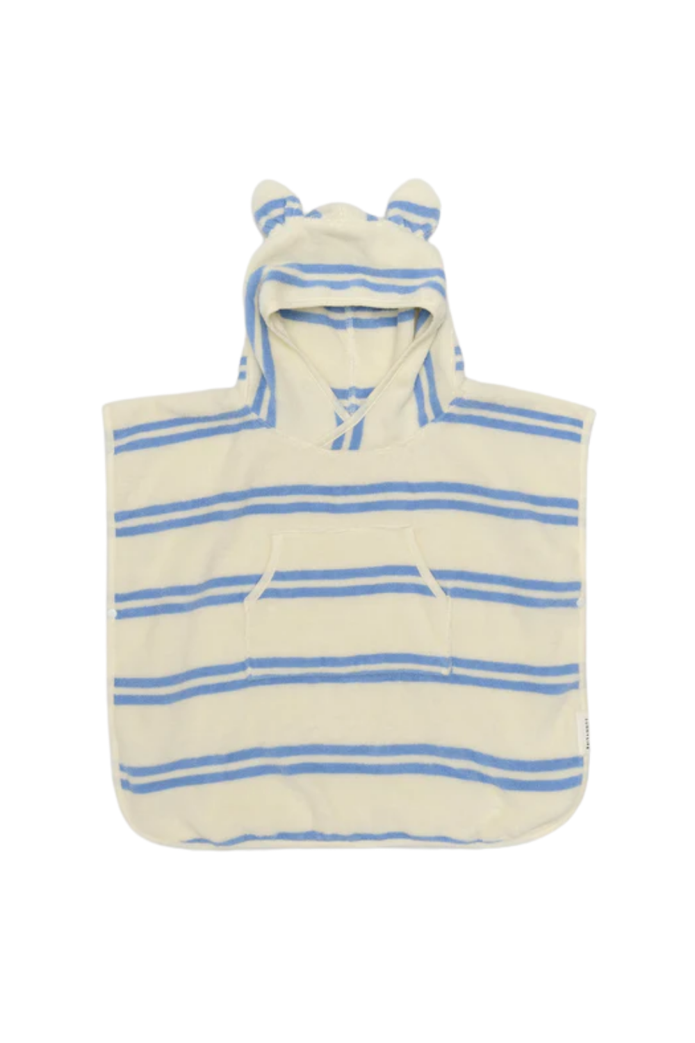 Load image into Gallery viewer, Kids Character Hooded Towel Sid the Seagull Blue Stripe
