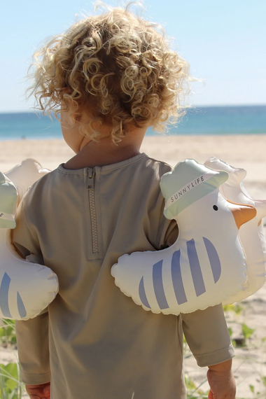 Kids Inflatable Arm Bands Sid the Seagull Blue Stripe