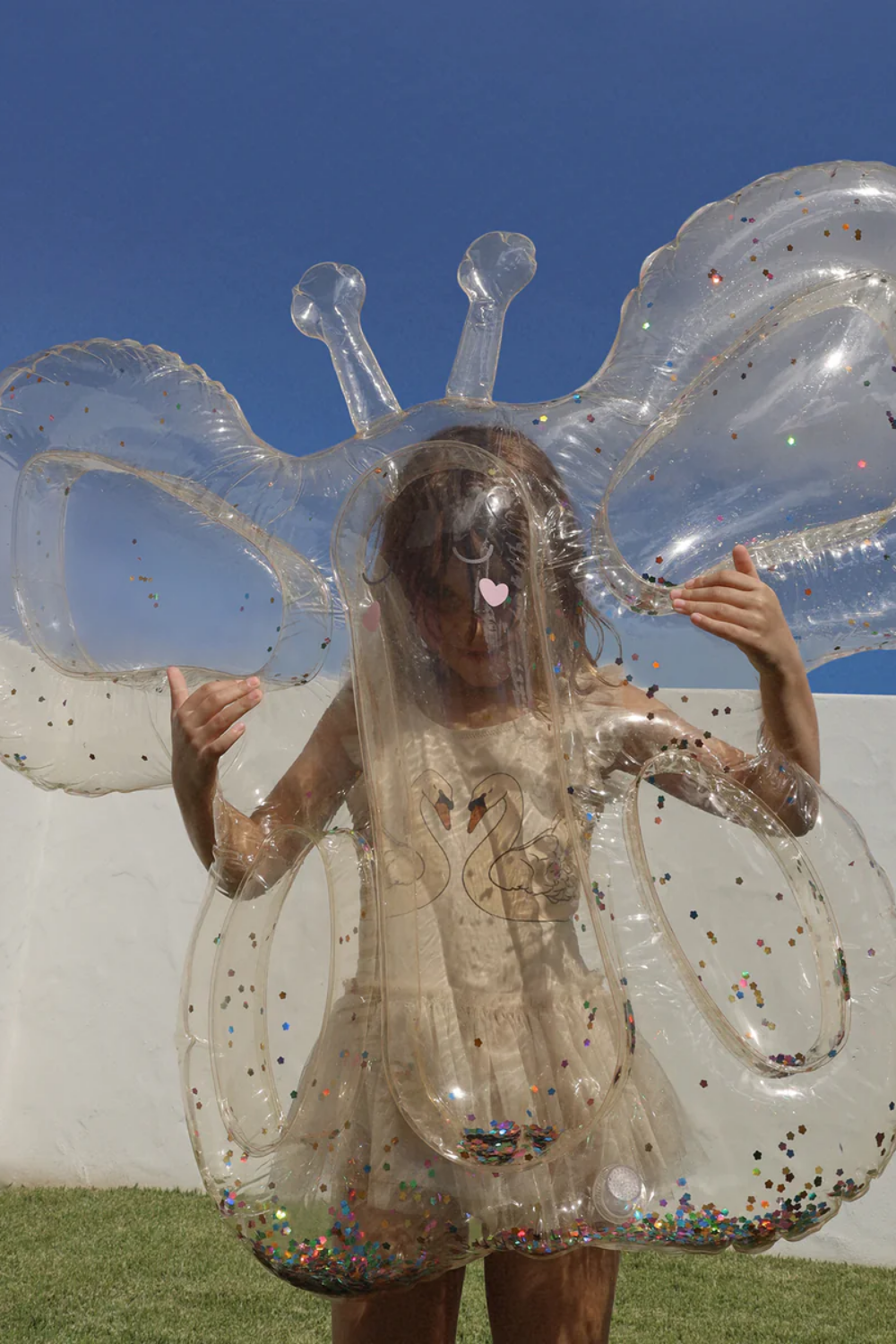 Load image into Gallery viewer, Kids Lie-On Float Cotton Candy Glitter
