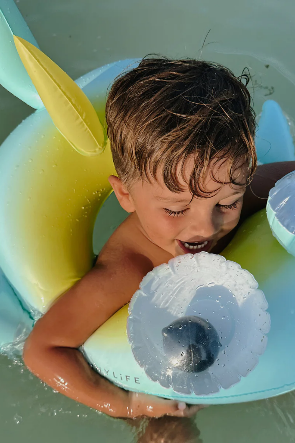 Load image into Gallery viewer, Kids Pool Ring Salty the Shark Multi
