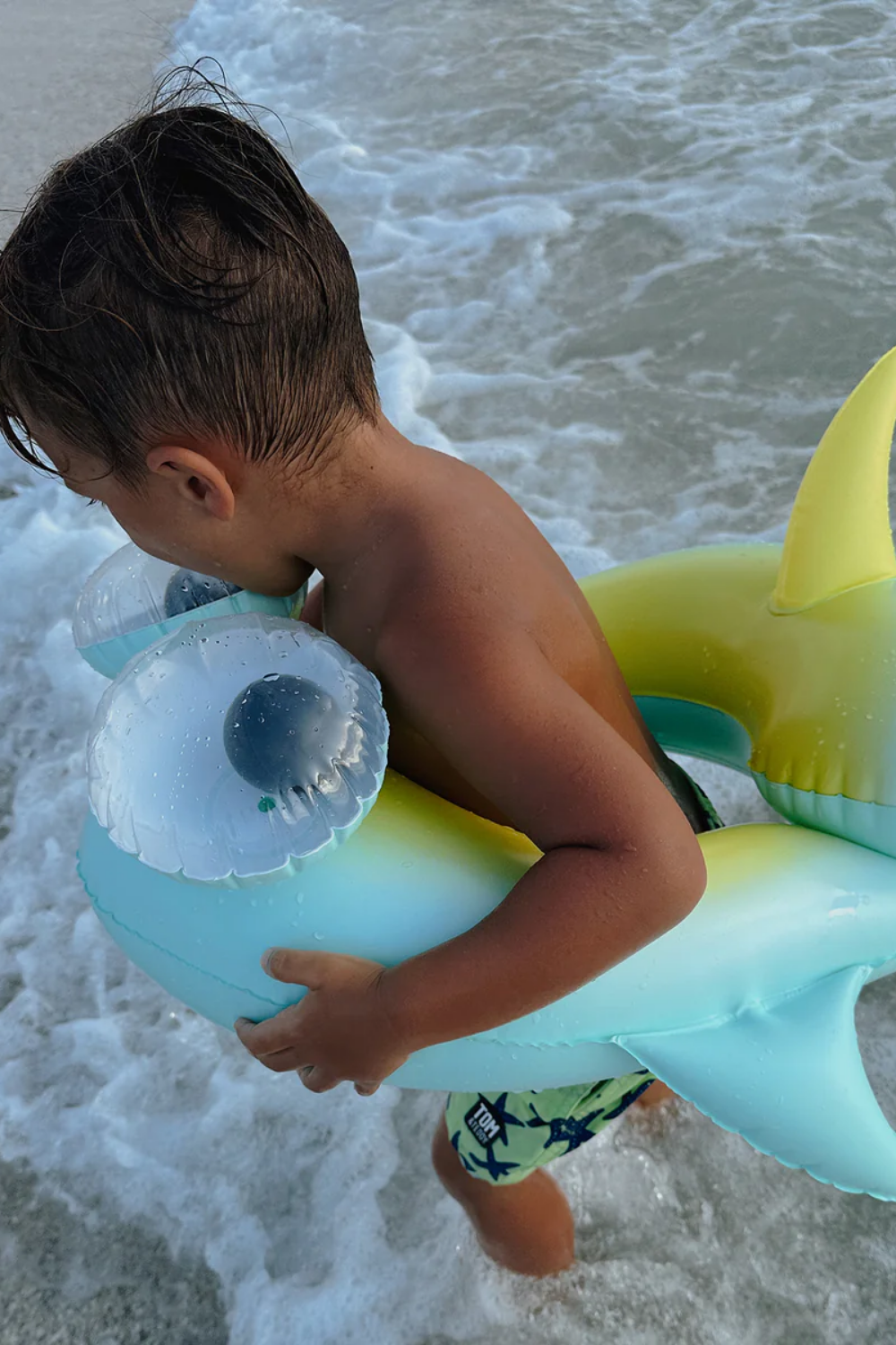 Load image into Gallery viewer, Kids Pool Ring Salty the Shark Multi
