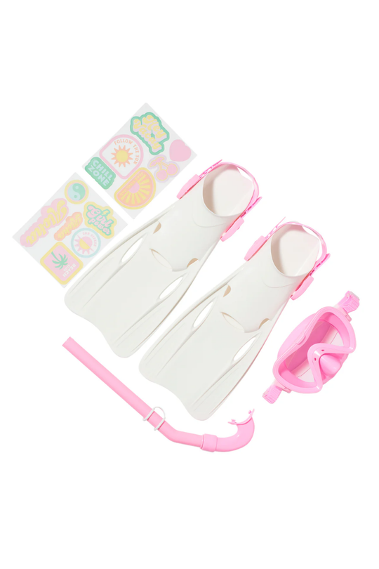 Kids Snorkel Set Small Summer Sherbet Pink