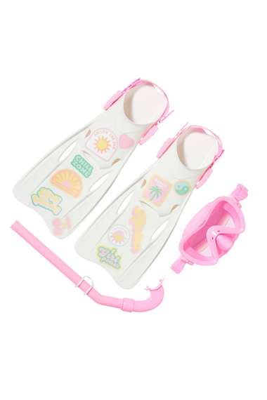 Kids Snorkel Set Small Summer Sherbet Pink