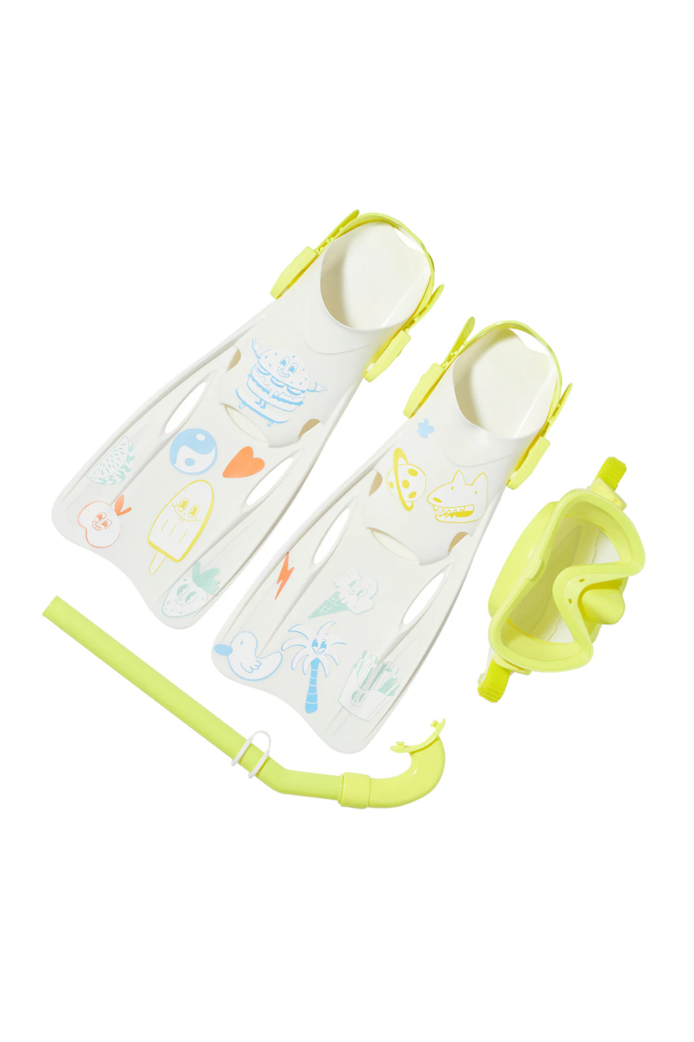Load image into Gallery viewer, Kids Snorkel Set Small The Sea Kids Yellow

