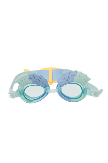 Kids Swim Goggles Finn the Fish Aqua Blue