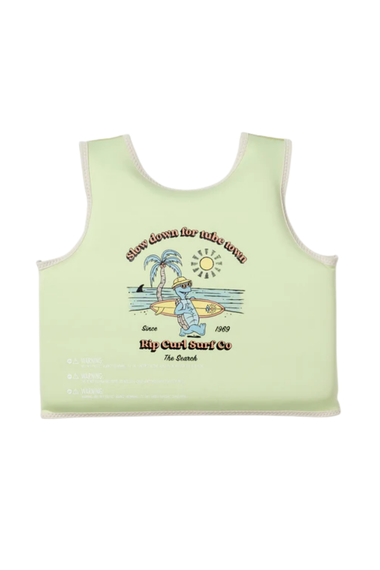 Kids Swim Vest Shred Turtle Aqua