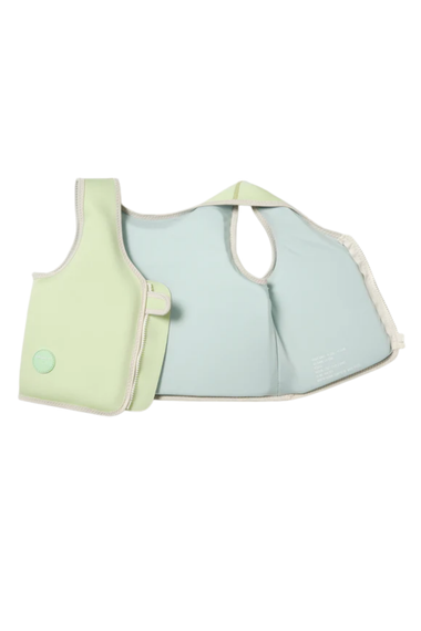 Kids Swim Vest Shred Turtle Aqua