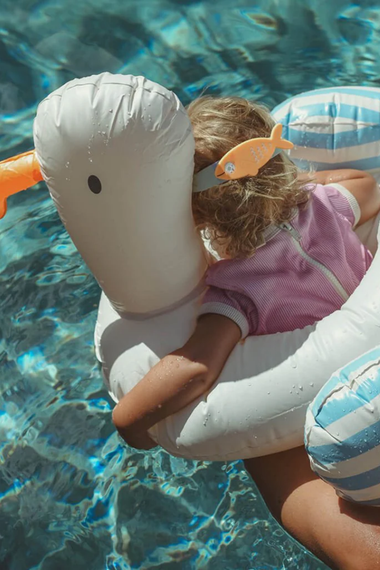 Kids Tube Pool Ring Sid the Seagull Blue Stripe