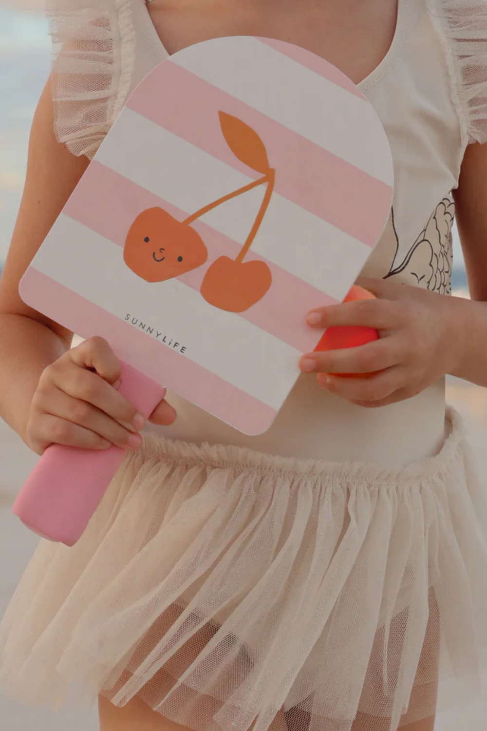 Load image into Gallery viewer, Kids Velcro Beach Bats Cotton Candy Cherry
