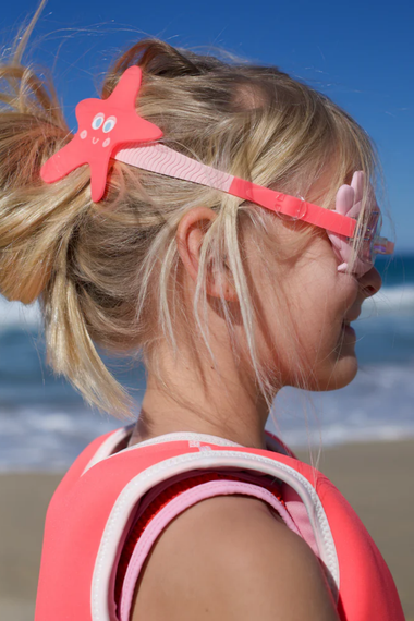 Melody the Mermaid Mini Swim Goggles Neon Strawberry
