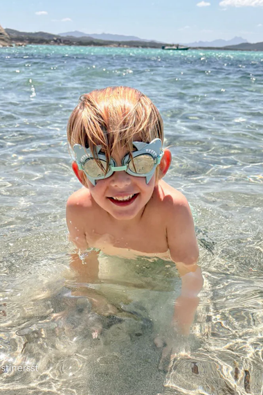 Salty the Shark Mini Swim Goggles Aqua