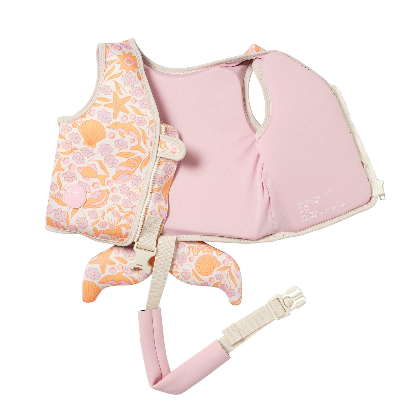 Load image into Gallery viewer, Kids Swim Vest Ocean Magic Pink 3D
