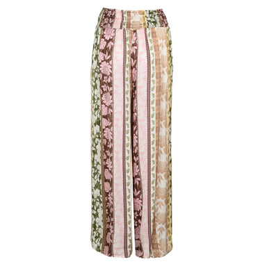 Pacific Tropical Satin Printed Flowy Pants - Bottoms
