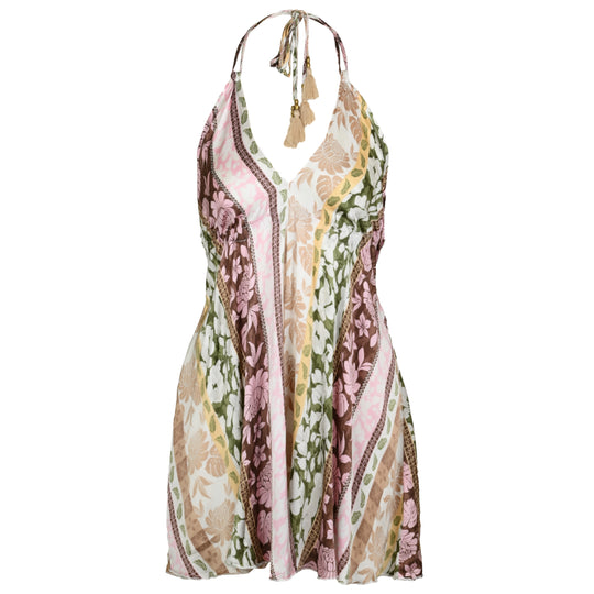 Pacific Tropical Satin Printed Wrap Dress - Dress