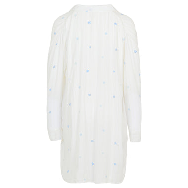 Ivory/Tonal Blue Stars Lurex Stripe Star Cover Up - Cover Up