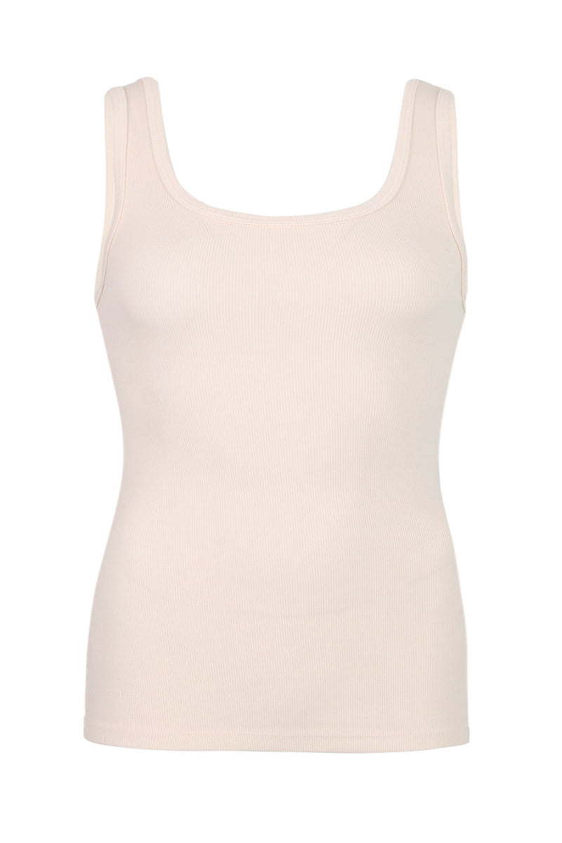 Scoop Tank Top Neck Egg Nog