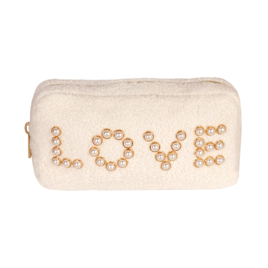 Load image into Gallery viewer, Teddy Love Small Cosmetic Bag White

