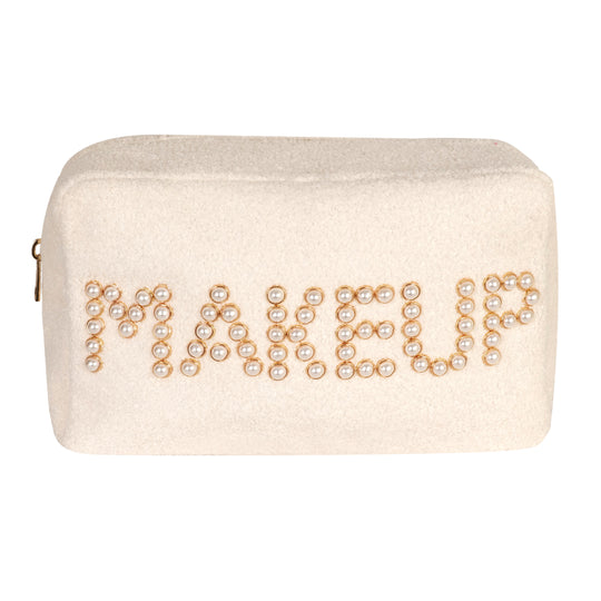 Teddy Makeup Cosmetic Bag White