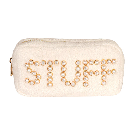 Teddy Stuff Cosmetic Bag White