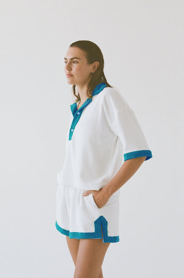 Estate Tee Bianco/Ciano - Top