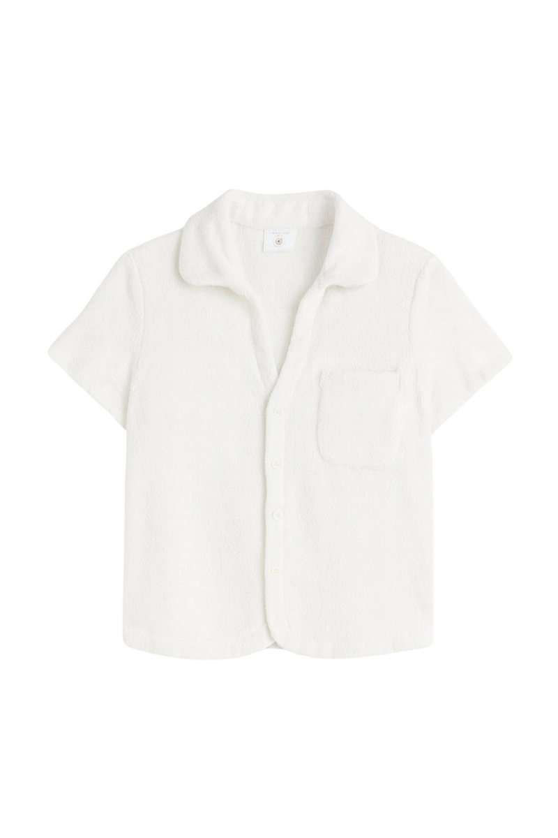 Terry Resort Shirt in White
