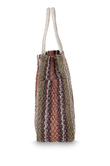 Barry Stripes Olive Jute Bag