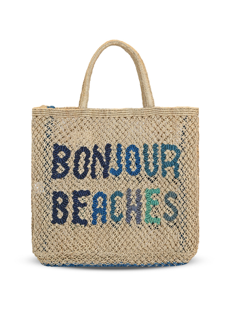 Bonjour Beaches Jute Bag Multi/Blue