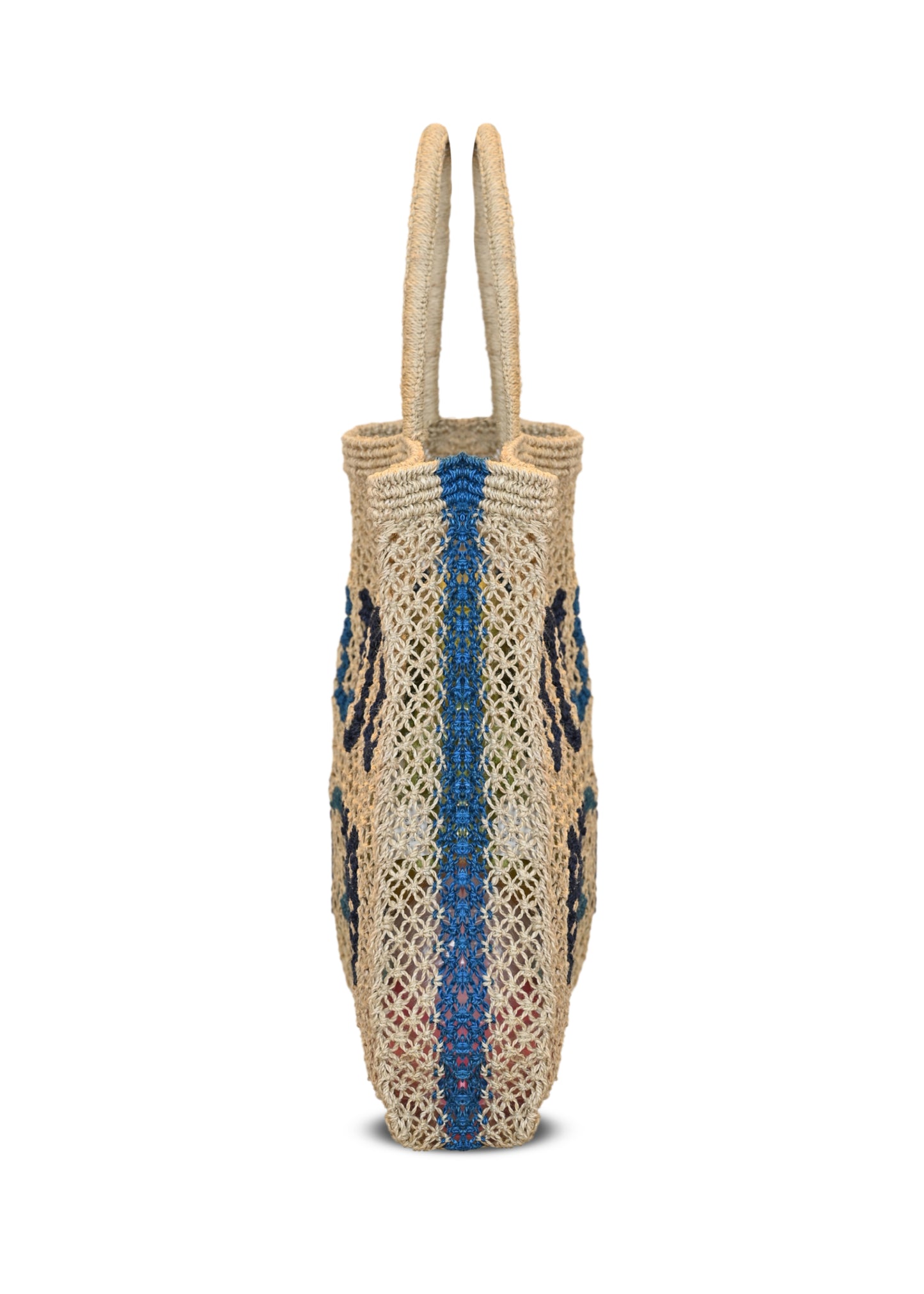 Load image into Gallery viewer, Bonjour Beaches Jute Bag Multi/Blue - Bag
