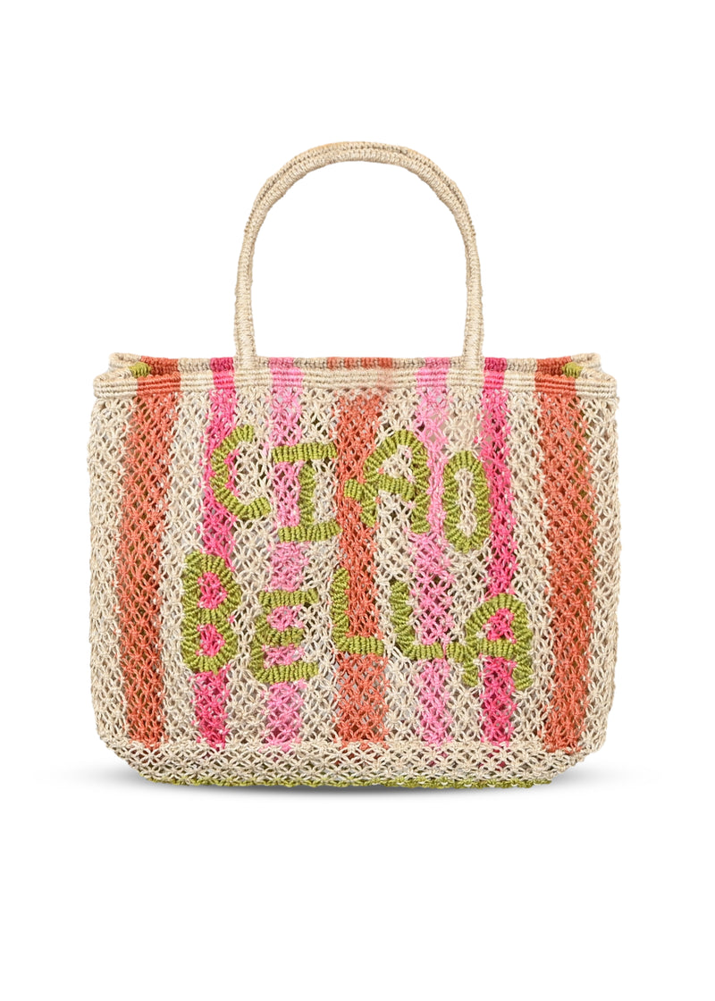Ciao Bella Jute Bag Multi Yellow