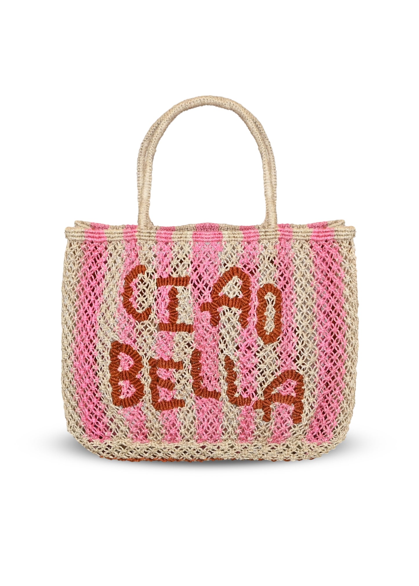 Load image into Gallery viewer, Ciao Bella Jute Bag Rose Stripes - Bag
