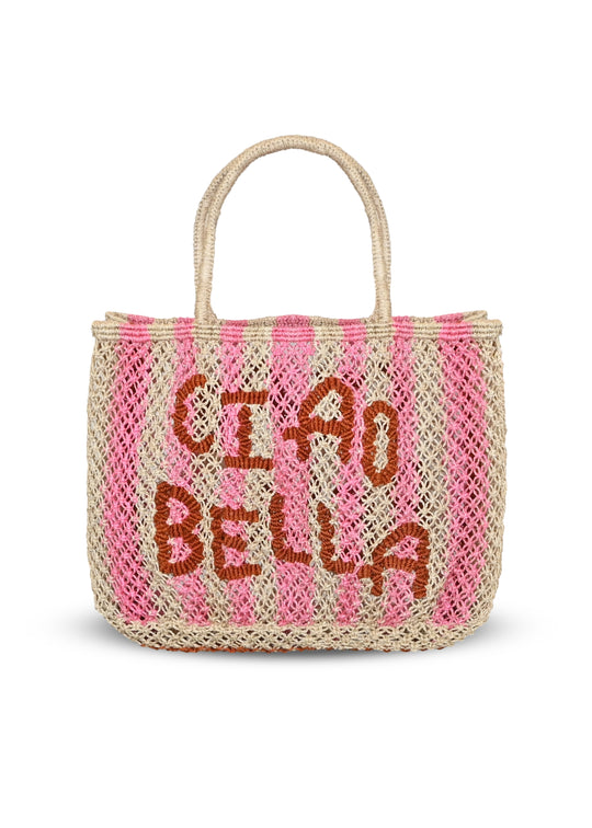 Ciao Bella Jute Bag Rose Stripes - Bag